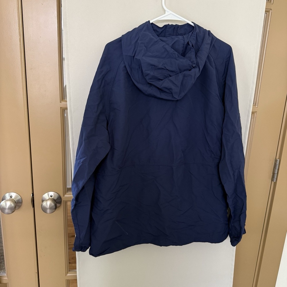 LL Bean Men's XL Nautical Navy Blue Mountain Classic Full Zip Jacket Hooded - Picture 4 of 7